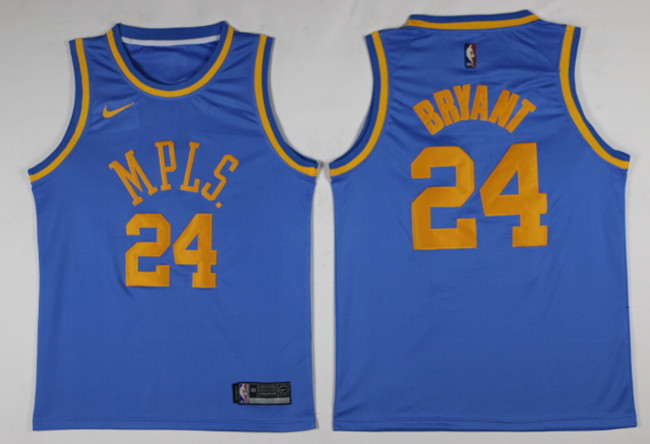 Men Los Angeles Lakers 24 Bryant Blue Game Nike NBA Jerseys